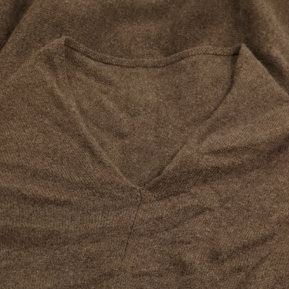 Quince Chocolate Brown Women's Mongolian Cashmere Poncho - Picture 5 of 7